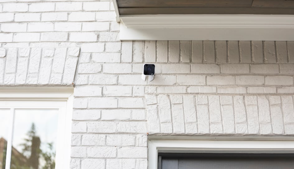 ADT outdoor camera on a Blacksburg home